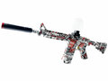 Gel Blaster- Elektrische geweer  - Red Graffiti  M4- compleet set - 75CM