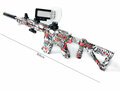 Gel Blaster-  Red Graffiti  M4 - Up grade version - incl. gel ballen - oplaadbaar - 83CM