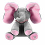 Kiekeboe olifant  - interactief knuffel olifantje speelgoed -  30CM roze