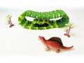 Dinosaurus racebaan set - 51 stuks - inclusief dino met auto en toebehoren
