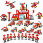 Cogo 3018 Burning Station Building Blocks - Display of 8 sets of different building blocks