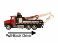 Vrachtwagen autotransporter + brandweerauto speelgoed set - Die Cast voertuigen Gift pack 2in1 - pull-back drive 