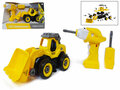 DIY RC graafmachine bulldozer - bouwset 24 stuks - 4in1 - afstandsbediening en schroefboormachine - City Engineering