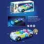 Gear Racing Car - speelgoed auto - transparant - muziek en LED lichtjes - kan automatisch rijden - 18CM