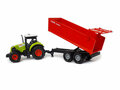 Landbouw tractor met kiepende aanhangwagen - met geluid en lichtjes - 38CM