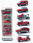 Mini brandweer wagens set 6 stuks - model auto's Die Cast - mini alloy fire truck voertuigen mix set