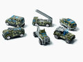 Mini military vehicles set 6 pieces - model cars Die Cast - mini alloy Army vehicles mix set