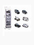 Mini politiewagens set 6 stuks - model auto's Die Cast - mini alloy Police Force voertuigen mix set