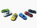 Mini sport auto's set 6 stuks - model auto's Die Cast - mini alloy Fast Cars voertuigen mix set