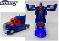 Robot Truck 2 in 1 robot en vrachtwagen transformer voertuig - led licht en geluid 24CM