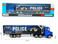 Vrachtwagen met oplegger van politie - Die cast model voertuigen - 1:87 